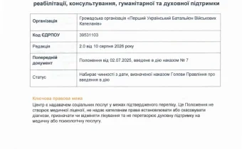 Положення про організацію та надання послуг